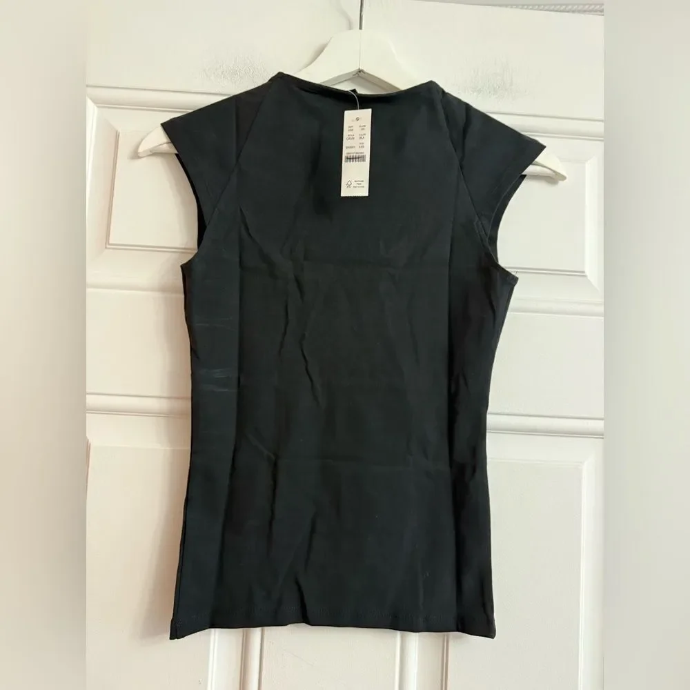 J.Crew Squareneck cap-sleeve top in stretch cotton blend NWT Size XXS